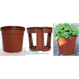 Home Decoration Black And Green Color Plastic Flower Pots,Biodegradable bamboo