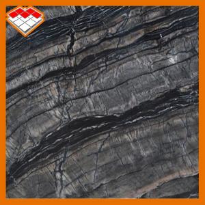 Ancient Black Wood Marble Polished Surface Finishing With No Deformed