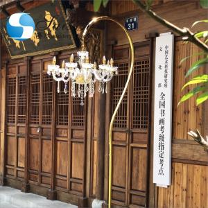 Floor Metal And Crystal Candelabra 9 Arm 6 Arm 3M Led Crystal Chandeliers