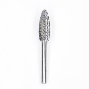 Cheap SH-1 Flame Shape Solid Tungsten Carbide Burr 1/4&quot; Shank For High-Speed Die Grinder for sale