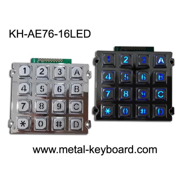 Quality Illuminated Indoor Access Control Metal Keypad with 16 Back - light Keys wholesale