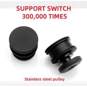 Round Tray Shape Black Sliding Shower Door Kit for 8-12mm Safe Glass Hardware