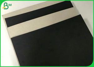 Cheap 1.5MM 2MM Black Laminated Paper Cardboard With Gray Without Lamination Back for sale