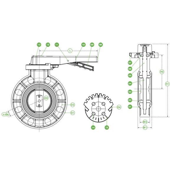 High Quality Low Price Industrial Plastic PVC Butterfly Valve