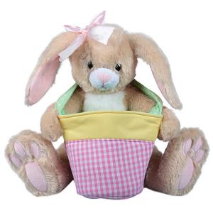 Fuzz animal bunny with basket, extrem soft ,cuddle play sets for kids, best