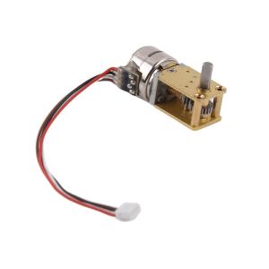 15mm stepper motor with worm gearbox for deceleration, with selectable reduction