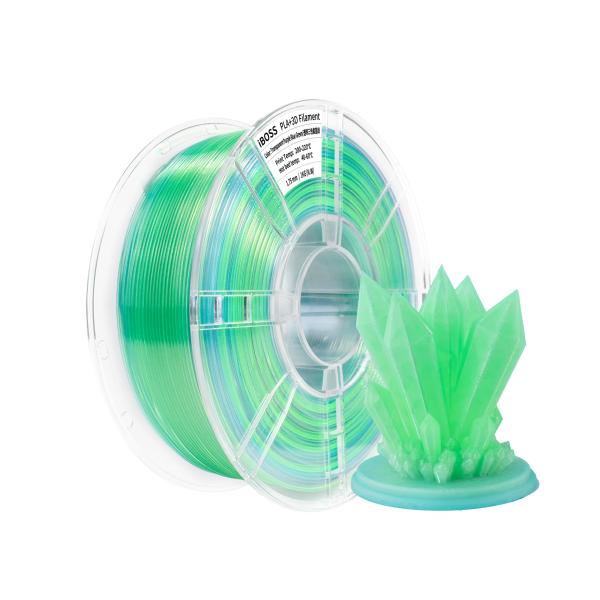 3D Printing Filament 200-240℃ 1.75mm Transparent gradient purple blue green PLA+