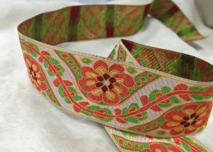 China Flower Pattern Elastic Shoe Bands , Jacquard Woven Elastic Band For Underwear Waistband on sale