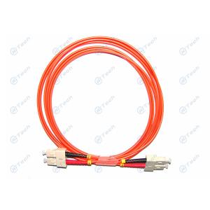 Low Toxicity LSZH SC To SC Single Mode Fiber Cable Duplex 9/125μM Polishing Type