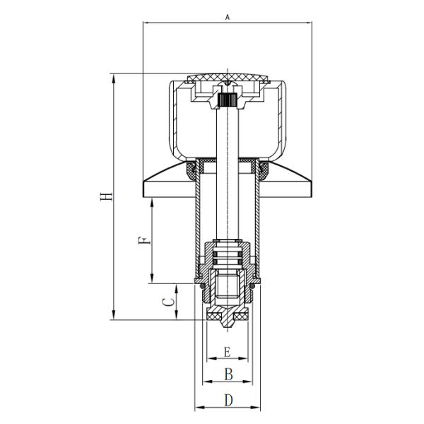 Zinc Alloy Handle 1/2" 16 Bar Stop Valve Brass Cartridge