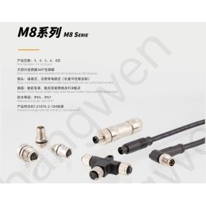 Plastic Assembled M8 Straight Female Plug with Screw Terminal IP67 3/4pin