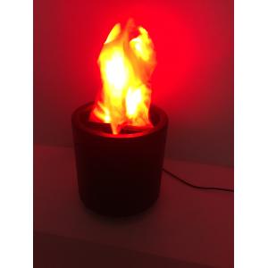 red led silk flame light with iron shell round