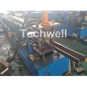 Cheap GCr15 Steel Sheet C Section Cold Roll Former With Hydraulic Cutting &amp; Punching , PLC Control for sale