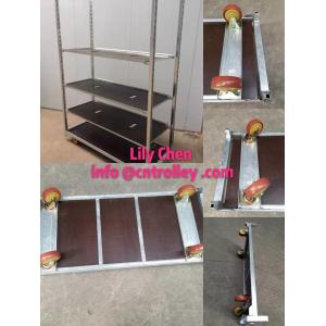 PU Wheel Q235 Display 1900mm Plywood Shelf CC Container