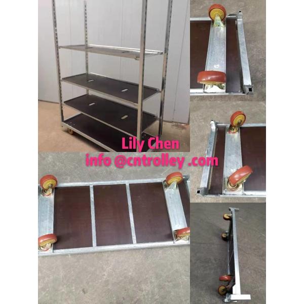PP Wheel Danish Flower Trolley Seedling Cart Hot Galvanizing