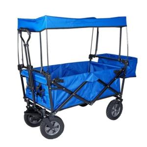 260KGS Weight Capacity Four-wheel Wagon Carts With Removable Canopy For Beach