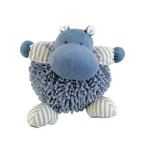 Super Soft Hand Feeling Stuffed Blue Lovely Various Animal Fat Round Plush Hippo