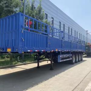 40FT 3 Axle 60 Ton 13m Customized Sidewall Cargo Transporting Fence Semi Trailer