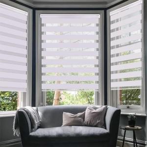 Custom Size Electric Smart Zebra Shading Dustproof Function Window Polyester
