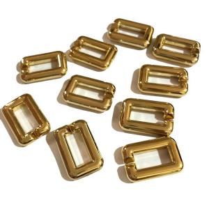 2021 wholesale large plastic link chain shiny gold plastic chain for shoes bag