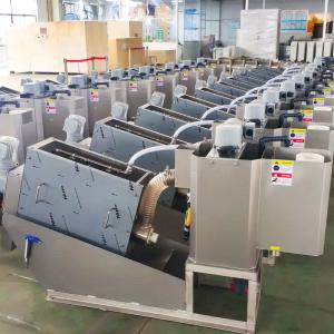 Automatic Screw Press Wastewater Treatment Sludge Dewatering System For Blue