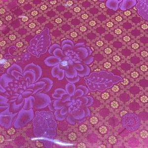 China Dustmite Proof Red Base 100g/M2 Floral Jacquard Fabric For Quilting on sale