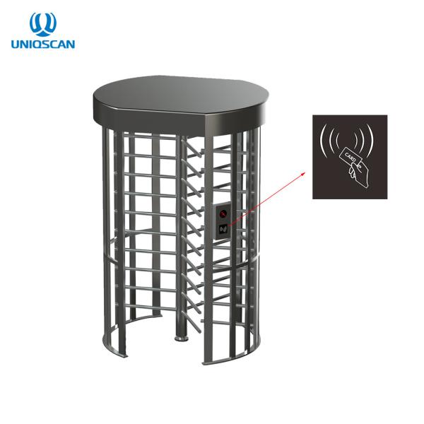Electric Stainless Steel Access Control Turnstile Gate Full Height With IC ID