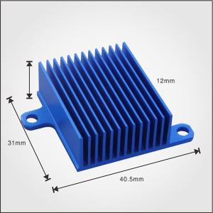 Custom Design Profile Extruded Aluminium Heat Sink Profiles 40mm With Blue