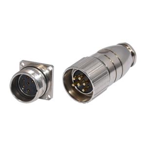 M23 17 Pin Connector 623 Signal Male Straight Plug Connector For Servo / Encoder