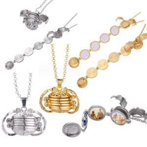 Sublimation Magic Photo Pendant Memory Floating Photo Locket Necklace Plated