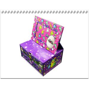 2 Tier colorfull Jewellery Trinket Box with Picture Frame Top for Kids
