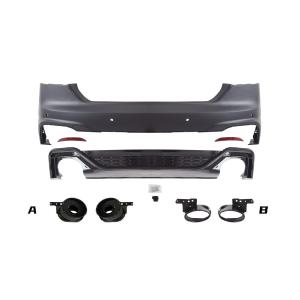 PP Material Audi A5 To RS5 Wide Body Kit 2020-2023 Front Rear Bumper Grille Side