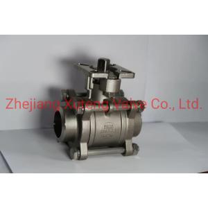 US Three Piece Butt Welded Ball Valve with High Mounting Pad and Relief Function