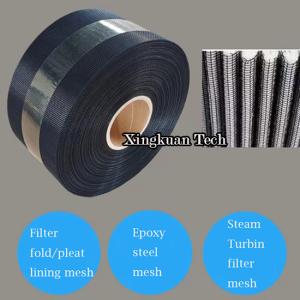 Filter Element Folded Lining Mesh, Epoxy Steel Mesh，Steam Turbine Filter Mesh