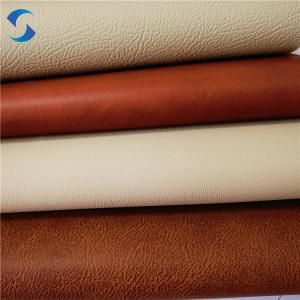 China Embossed Leather Fabric Soft or Hard Hand Feeling Minimum Order Quantity 1500 synthetic leather fabric manufacturers on sale