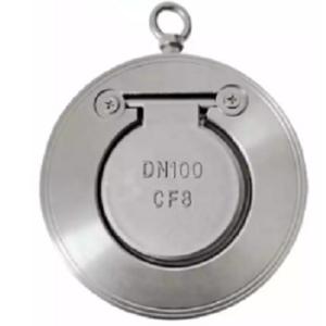 China DN50 Stainless Carbon Steel SS304 SS316 wcb EPDM NBR Viton Seal Single leaf thin disc Plate Check Valve Tianjin Factory on sale