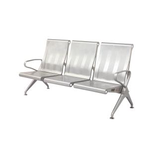 China Grey Color Cold Rolled Steel Airport Waiting Chair Public Use L1800*W630*H800mm on sale