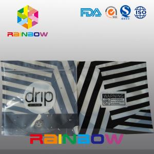 Stand Up Glossy Ice Cream Plastic Pouches Packaging With Clear Window And Zipper