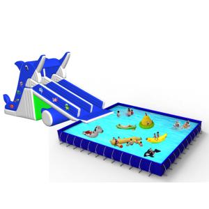 China 2014 Newest Backyard Inflatable Water Park With Dolphin Slide For Kids on sale