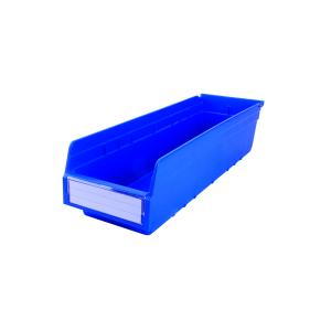 Plastic Shelf Bin Box Semi-Open Front Divisible for Customizable Tools