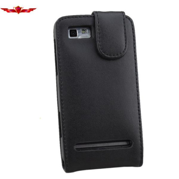 Genuine Leather MOTO XT615 Flip Cases Magnetic Buckle Design Accurate Holes Dirtproof