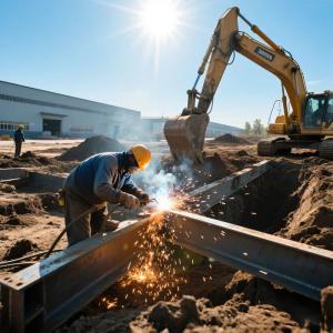 Customizable Prefabricated Steel Warehouse with H-Section Frame