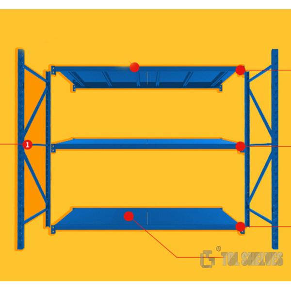 Easy assembly Warehouse Shelf Racks For Pallet Storage 1200×450×1800mm size
