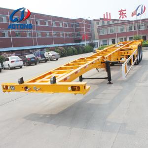 3 Axle Steel Skeleton Container Chassis Semi Trailer with Air Suspension