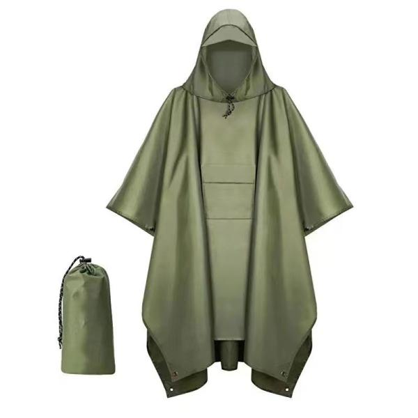 Polyester PU Coating Military Poncho Raincoat Waterproof For Outdoor Activities And Travel