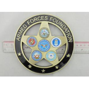 Custom Armed Forces Foundation Badge, Zinc Alloy Souvenir Badges with Antique