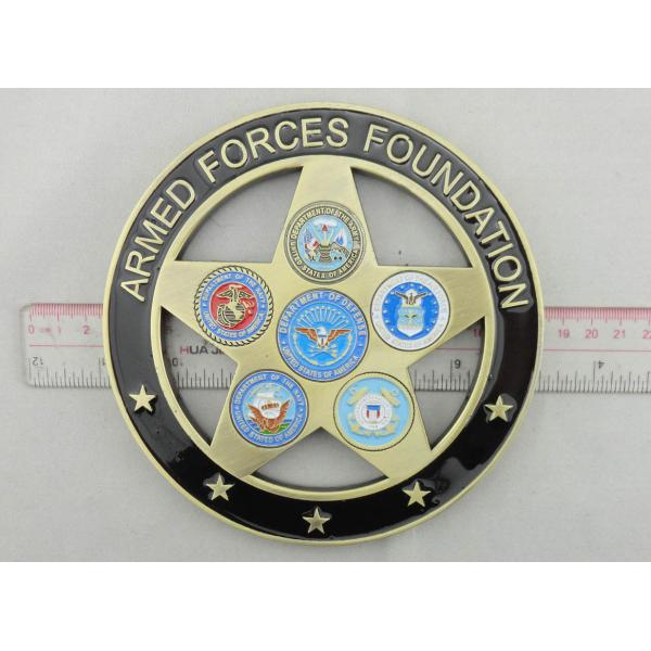 Custom Armed Forces Foundation Badge, Zinc Alloy Souvenir Badges with Antique