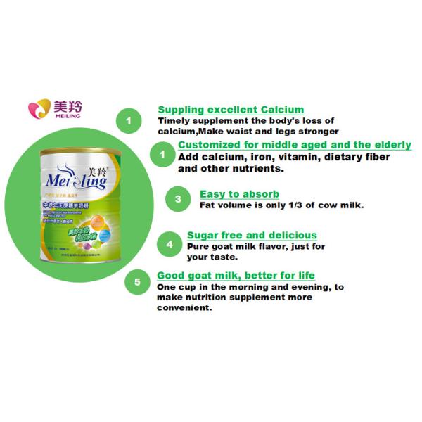 Middle Elderly Milk Powder 800g With Ca Fe And Zn