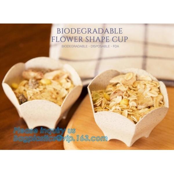 Wheat straw Compostable Trade Assurance Disposable Cups PLA Cup 100% Biodegradab