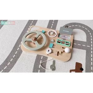 Cognitive Unlocking Color Matching Simulation Steering Wheel Clock Wooden